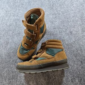 Vintage L.L. Bean Winter Boots Tan Green Suede Hiking Trail Outdoor Womens 8